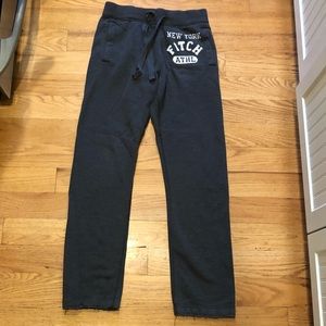 ABERCROMBIE & FITCH Gray Varsity Sweatpants Sz Sm